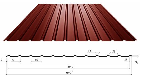 Стеновой профнастил С-12 - Б