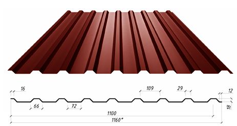 Стеновой профнастил С-18- Б