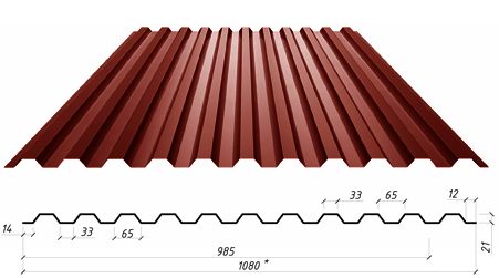 Стеновой профнастил С-21