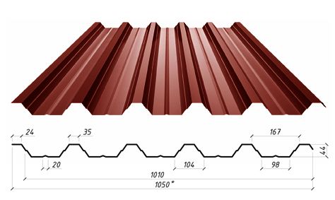 Кровельный профнастил Н-44
