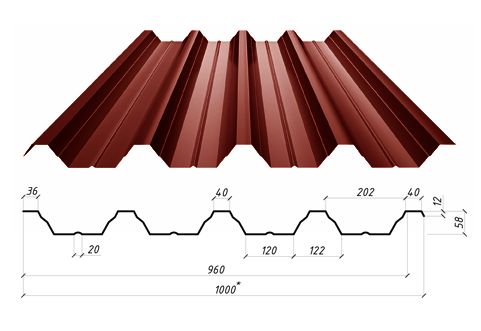 Кровельный профнастил Н-60
