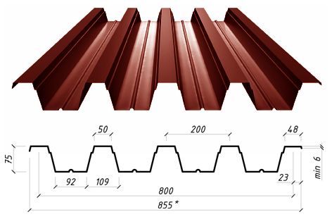 Кровельный профнастил Н-75