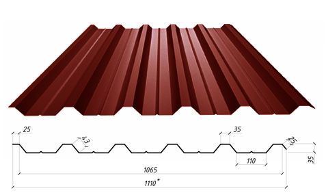 Кровельный профнастил НC-35-A