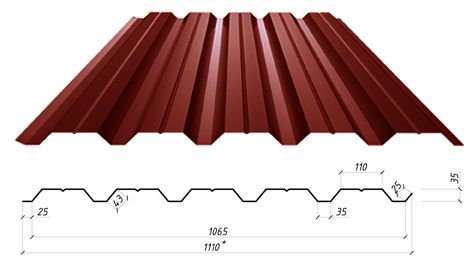 Кровельный профнастил НC-35-Б