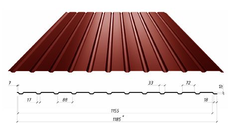 Стеновой профнастил С-12 - А